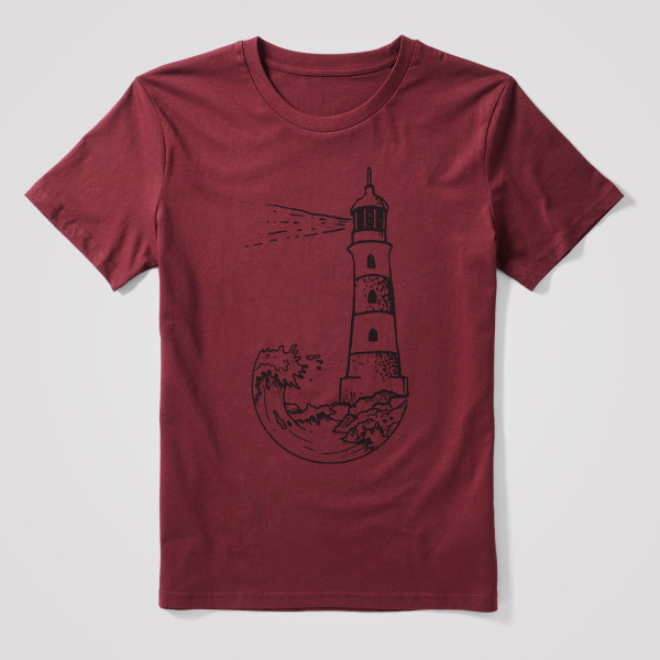 Herren Shirt J-Leuchtturm, rot