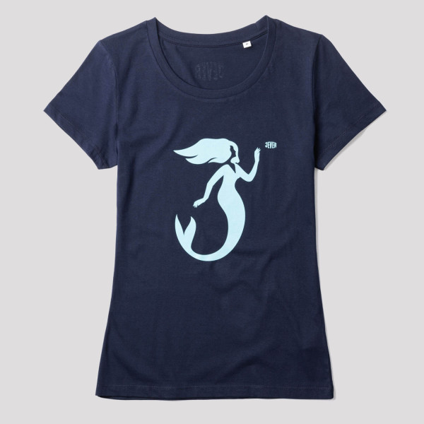 Damen Shirt Meerjungfrau blau/türkis